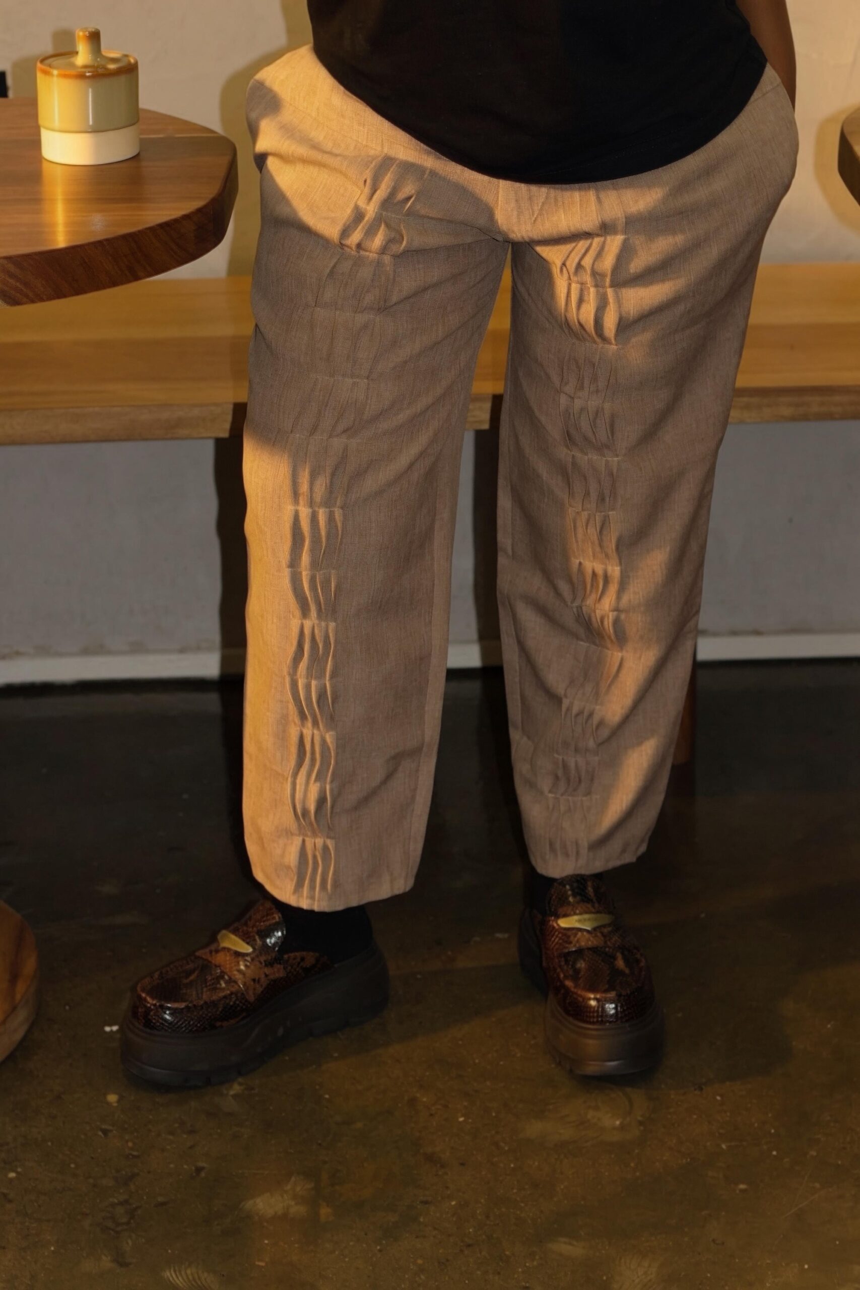 Undulation Pleat Trouser - Image 5